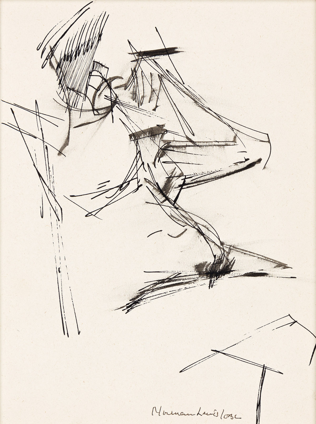 NORMAN LEWIS (1909 - 1979) Untitled (Figure Study).